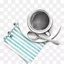 咖啡甜甜圈咖啡厅插图-杯子-空若网 咖啡甜甜圈咖啡厅插图-杯子-空若网