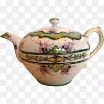 餐具碟陶瓷茶壶装饰手绘花卉-空若网 餐具碟陶瓷茶壶装饰手绘花卉-空若网