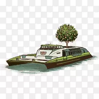 澳大利亚游艇插图-手绘水果游艇-空若网 澳大利亚游艇插图-手绘水果游艇-空若网