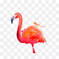 火烈鸟水彩画漂流水彩画火烈鸟-空若网 火烈鸟水彩画漂流水彩画火烈鸟-空若网