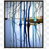 窗户彩色玻璃艺术.薄雾图案-空若网 窗户彩色玻璃艺术.薄雾图案-空若网