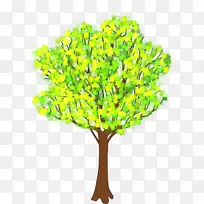 树画剪贴画.开花-空若网 树画剪贴画.开花-空若网