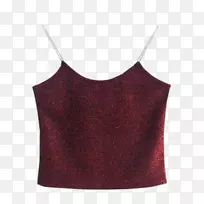 意大利面表带袖红葡萄酒顶部闪光材料-空若网 意大利面表带袖红葡萄酒顶部闪光材料-空若网