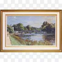 水彩画画框里士满水彩画夏天-空若网 水彩画画框里士满水彩画夏天-空若网