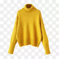 毛衣马球颈袖领口顶部-大黄色-空若网 毛衣马球颈袖领口顶部-大黄色-空若网