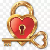 锁心钥匙夹艺术金钥匙-空若网 锁心钥匙夹艺术金钥匙-空若网