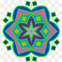 对称万花筒绿线图-空若网 对称万花筒绿线图-空若网