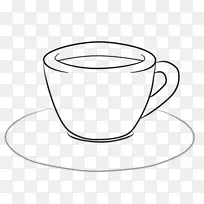 餐具碟杯咖啡素描-空若网 餐具碟杯咖啡素描-空若网