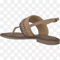 凉鞋滑棕色米色-空若网 凉鞋滑棕色米色-空若网