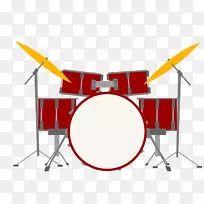 鼓乐器.红色爵士鼓载体材料-空若网 鼓乐器.红色爵士鼓载体材料-空若网