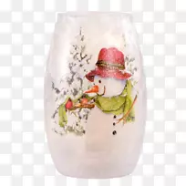 桌上玻璃陶瓷花瓶.圣诞节气氛-空若网 桌上玻璃陶瓷花瓶.圣诞节气氛-空若网