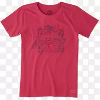 T恤袖领口服装红色幸运狗-空若网 T恤袖领口服装红色幸运狗-空若网