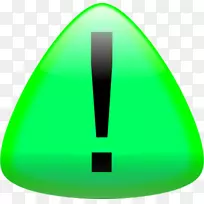 感叹号三角形标志绿色剪贴画圆三角形-空若网 感叹号三角形标志绿色剪贴画圆三角形-空若网