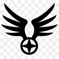 电脑符号图标剪辑艺术翅膀鹰徽章-空若网 电脑符号图标剪辑艺术翅膀鹰徽章-空若网