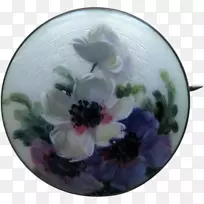 紫紫色开花植物手绘花束-空若网 紫紫色开花植物手绘花束-空若网