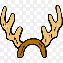 鹿角卡通手指夹艺术-驯鹿PNG免费下载-空若网 鹿角卡通手指夹艺术-驯鹿PNG免费下载-空若网