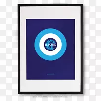 钴蓝色长方形圆圈-化妆品海报-空若网 钴蓝色长方形圆圈-化妆品海报-空若网