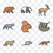 电脑图标剪贴画-森林动物-空若网 电脑图标剪贴画-森林动物-空若网
