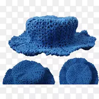 钴蓝羊毛电蓝钩针-常春藤-空若网 钴蓝羊毛电蓝钩针-常春藤-空若网