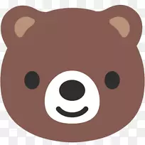 熊表情符号android noto字体剪贴画熊png图-空若网 熊表情符号android noto字体剪贴画熊png图-空若网