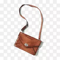 手袋水彩画.棕色袋-空若网 手袋水彩画.棕色袋-空若网