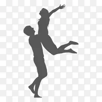 爱欢呼雀跃的剪影-空若网 爱欢呼雀跃的剪影-空若网