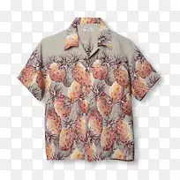 服装袖口衬衫外衣.水彩菠萝-空若网 服装袖口衬衫外衣.水彩菠萝-空若网