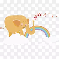 剪贴画-橙色大象-空若网 剪贴画-橙色大象-空若网