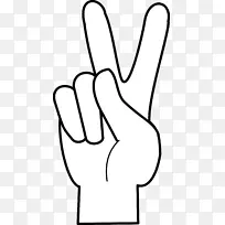 和平符号v符号手指夹艺术.符号-空若网 和平符号v符号手指夹艺术.符号-空若网