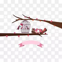 鸟笼-鸟笼和树枝-空若网 鸟笼-鸟笼和树枝-空若网