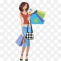 购物女性时尚剪贴画-空若网 购物女性时尚剪贴画-空若网