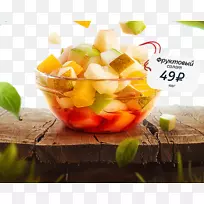 水果色拉玻璃板上的水果沙拉-空若网 水果色拉玻璃板上的水果沙拉-空若网