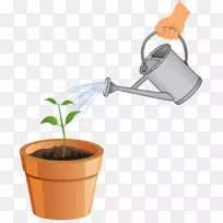 花盆水彩画剪贴画-花-空若网 花盆水彩画剪贴画-花-空若网