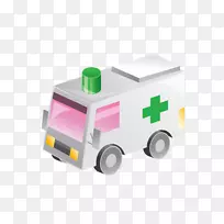 小货车.真正的三维银色救护车载体-空若网 小货车.真正的三维银色救护车载体-空若网