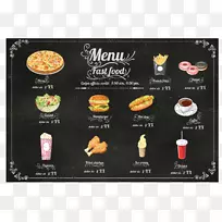 汉堡包快餐热狗餐厅菜单彩绘餐厅菜单-空若网 汉堡包快餐热狗餐厅菜单彩绘餐厅菜单-空若网