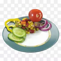 欧洲菜水果沙拉鸡肉沙拉盘-西方艺术沙拉盘-空若网 欧洲菜水果沙拉鸡肉沙拉盘-西方艺术沙拉盘-空若网