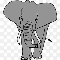 大象画动物插图-空若网 大象画动物插图-空若网