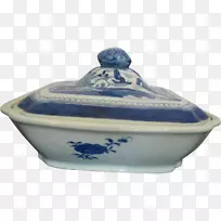 餐具陶瓷盖蓝白色陶器青花瓷碗-空若网 餐具陶瓷盖蓝白色陶器青花瓷碗-空若网