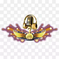 麦克风下载计算机文件-带翅膀的金色麦克风-空若网 麦克风下载计算机文件-带翅膀的金色麦克风-空若网