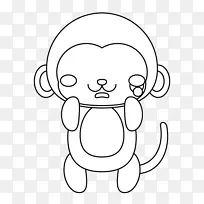 鼻子人类行为白色动物剪贴画黑猴子-空若网 鼻子人类行为白色动物剪贴画黑猴子-空若网