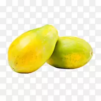 绿色木瓜沙拉水果食品-两个成熟木瓜-空若网 绿色木瓜沙拉水果食品-两个成熟木瓜-空若网