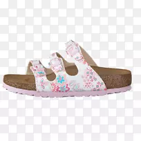 凉鞋棕色自由行走粉红色花扣材质丰富-空若网 凉鞋棕色自由行走粉红色花扣材质丰富-空若网