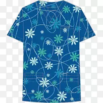 t恤上衣蓝色领口制服-空若网 t恤上衣蓝色领口制服-空若网