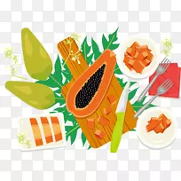 水果插图.番木瓜图-空若网 水果插图.番木瓜图-空若网