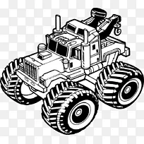 汽车皮卡拖车夹艺术卡通轮胎-空若网 汽车皮卡拖车夹艺术卡通轮胎-空若网