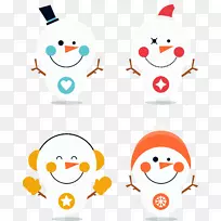 雪人圣诞剪贴画手绘卡通雪人-空若网 雪人圣诞剪贴画手绘卡通雪人-空若网