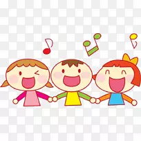 卡通歌唱插画-歌唱儿童-空若网 卡通歌唱插画-歌唱儿童-空若网