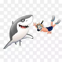 鲨鱼卡通插图-鲨鱼卡通-空若网 鲨鱼卡通插图-鲨鱼卡通-空若网