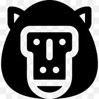 鼻子线白色黑m剪贴画狒狒-空若网 鼻子线白色黑m剪贴画狒狒-空若网