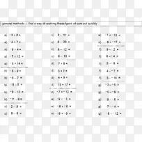 负数减法数字加法工作表.文本负片-空若网 负数减法数字加法工作表.文本负片-空若网